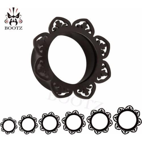 KUBOOZ 10PCS Ear Piercing Expander Plug Gauges Stainless Steel Stretcher Body Jewelry Tunnel Fashion Gift For Women Men 0G 00G