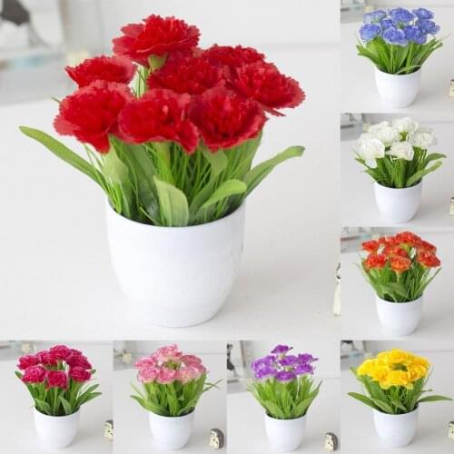 Realistic Artificial Bonsai Fake Rose Flower Plant Pot Home Garden Party Table Decoration Easy to Maintain