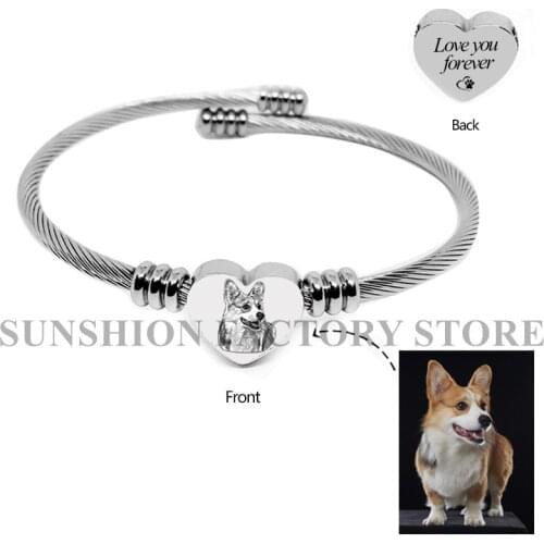 Adjustable custom titanium bracelet, Titanium bracelet photo custom, photo custom bracelet , custom bracelet,pet custom bracele