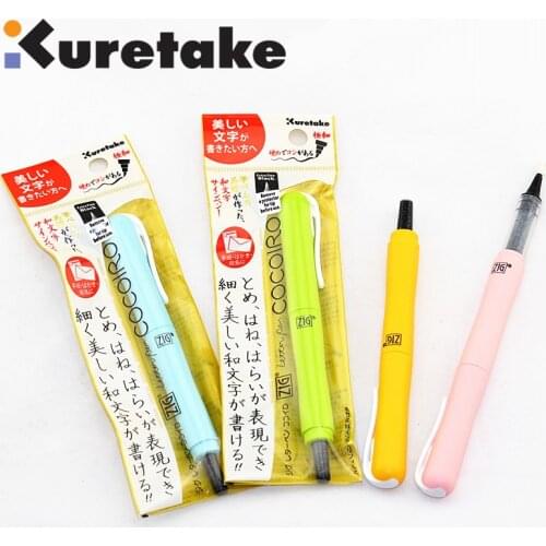 ZIG Kuretake Cocoiro Lettering Pens Calligraphy Brush Pen Hard Tip Black Ink Japan