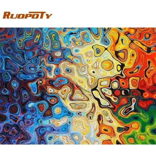 RUOPOTY Frame Picture Diy Painting By Numbers Abstract Famouss Picture By Numbers Acrylic Canvas Diy Gift Home Wall Art Picture