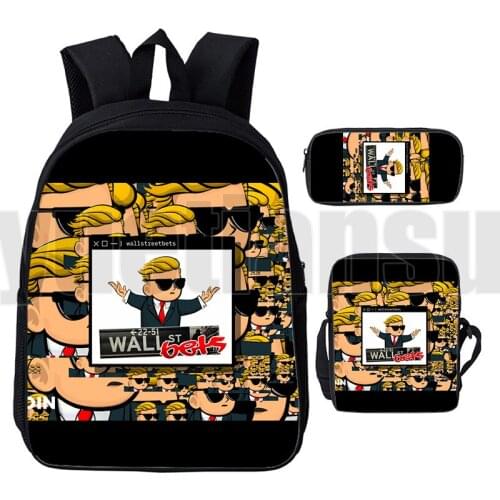 Sac A Dos WallStreetBets Backpack Knapsack Rucksack 3D Print Anime Gamestop Schoolbags Book Bag Pen Case Shoulderbag Mochila