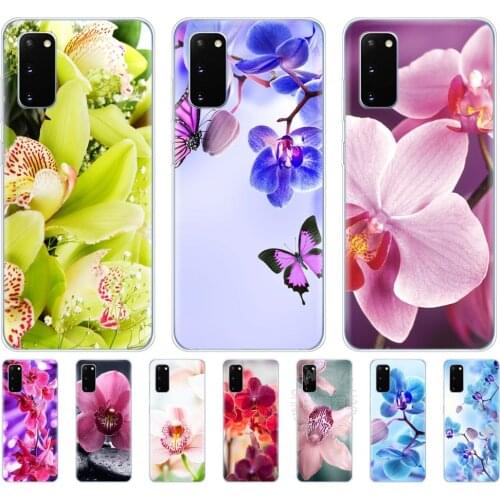 Silicon case for samsung galaxy S20 PLUS Ultra S10 lite cover for samsung note 10 plus lite Desktop wallpapers free orchids