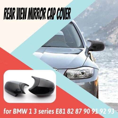 M Style Horn Shape Carbon Look Rearview Mirror Caps Side Mirror Cover for BMW 3 Series E90 E91 E92 E93 LCL Pacelifted 2009-13