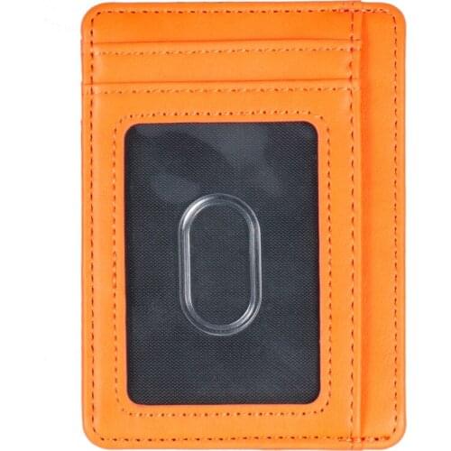 Slim RFID Blocking Leather Wallet Credit ID Card Holder Purse Money Case for Men Women