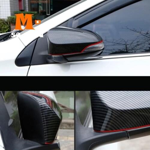 Car Rearview Mirror Protector Cover Frame Trim for European Toyota Camry 2012 2013 2014 2015 Auto ABS Carbon Fiber Accessories
