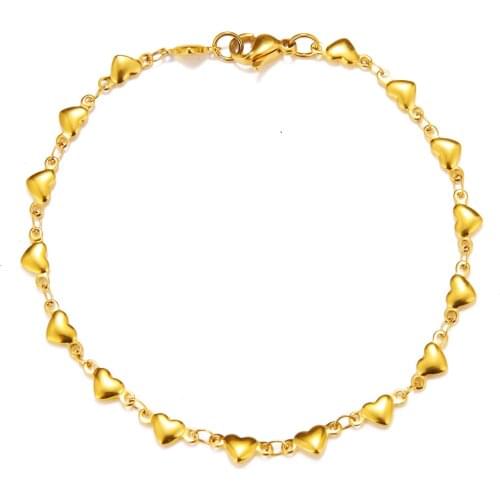 2021 Fashion Charm Jewelry Stainless Steel Peach Heart Bracelet for Women Vintage Titanium Steel Cuff Bracelet Pulseras Mujer