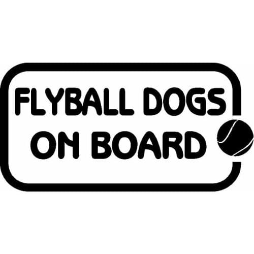 21.4CM*10.9CM Vinyl Funny FLYBALL DOGS ON BOARD Decal Sticker Laptop Suitcase Helmet Skateboard Sticker