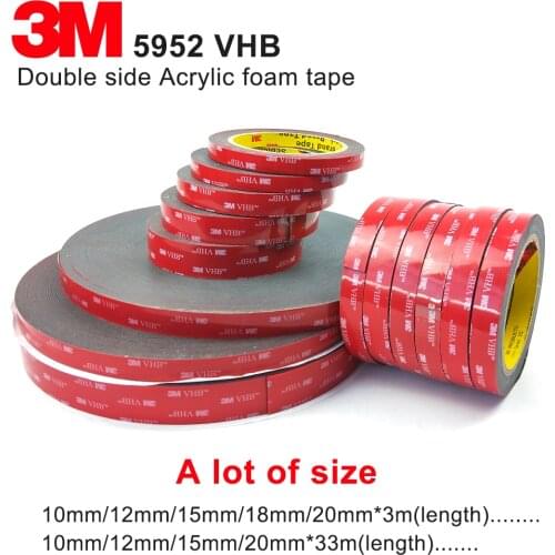 3M 5952 VHB foam tapes,high sticky foam tape 3M Black acrylic foam tape thickness 1.1mm ,we can offer die cut service