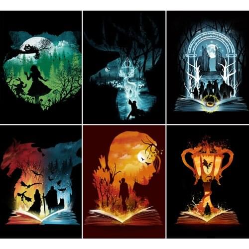 5D Diy Diamond Painting Cartoon Movie Book Cross Stitch Kits Full Drill Square Embroidery Mosaic Art Pictures Home Decoration