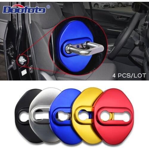 Car Styling Door Lock Cover Auto Buckle Case For Mazda 2 3 MS 6 CX-5 CX5 For Toyota Prius Verso CHR Yaris Avensis accessories