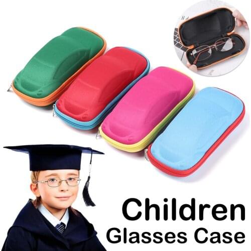 1PC Cute Children Glasses Case Cover Lightweight Portable Car Shaped Eyeglasses Protector Box Multi-function Glasses Accessories
