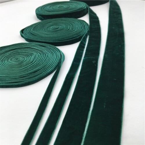 6/9/19/25mm Double Face Nylon Green Velvet Ribbon Wedding Party Decoration Handmade Gift Wrapping t DIY Christmas 1/3/5Yard