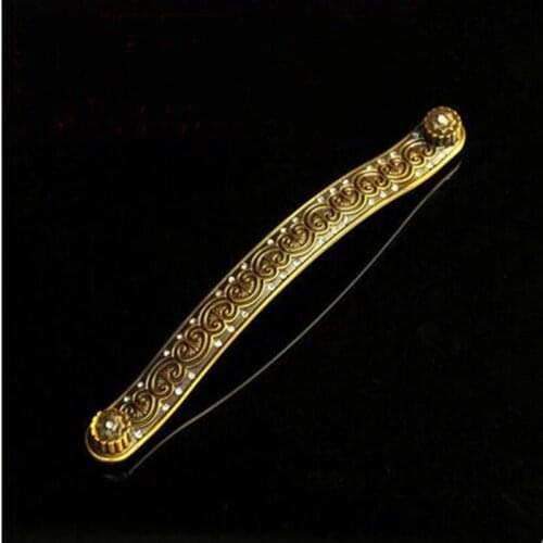 European wardrobe cabinet handle Diamond crystal dresser pulls Antique drawer cabinet handle 6.3" Wine closet bookcase knob160mm