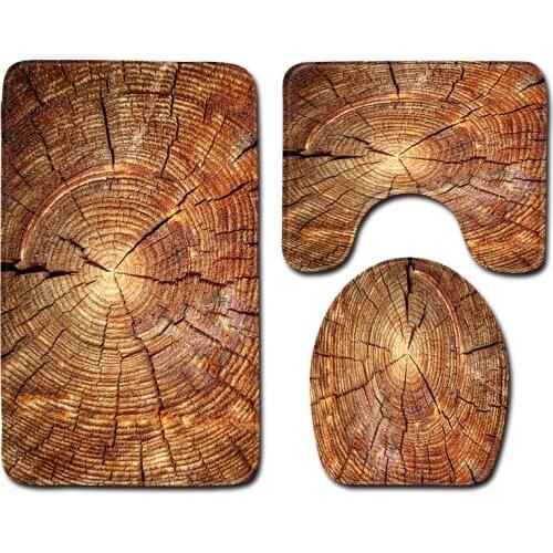 Light Blue Board Bath Mat Anti Slip Bathroom Mat 3D Doormat Toilet Mat Toillete Seat Cover U Rugs 1pc Bathroom Rugs