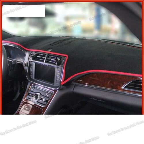 Lsrtw2017 suede car dashboard mat for lincoln continental 2017 2018 2019