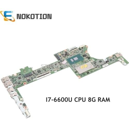 NOKOTION 847450-601 847450-001 852049-601 For HP Spectre X360 G2 Laptop Motherboard DAY0DDMBAE0 SR2F1 i7-6600U 8GB RAM onboard