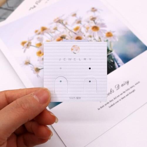 Fashion 5*4.7cm 100pcs/lot PVC Earring Cards Jewelry Plastic Hook Accessories Packing Card Holder Tags Wholesale
