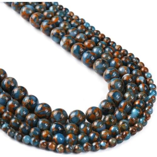 Natural Stone Blue Sodalite Round Loose Beads 15" Strand 6 8 10 12MM Pick Size For Jewelry Making