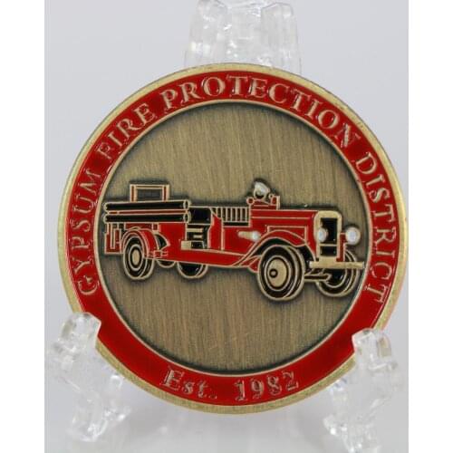 American New GYPSUM FIRE PROTECTION DISTRICT Coin beat-up car Commemorative Coins
