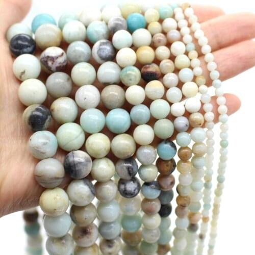 Oameusa Natural Round Colored Stone Agates Stone Beads Loose Beads Earrings Rings Charms Necklace For Women Spacer Beads