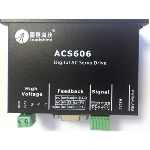 Original Leadshine DC servo driver ACS606 work at 24-60VDC 3-phase servo drivers can push 50W-200W BLM servo motor