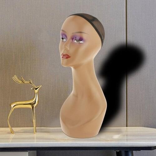 Realistic Mannequin Wig Head Manikin shoulder Bust Stand Display Hair