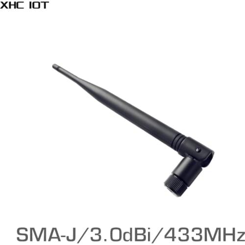 10PCS 433MHz Rubber Antenna high Gain Aerial Original 50ohm 3.0dBi SMAJ XHCIOT TX433-JKS-20 Antennas For Communications