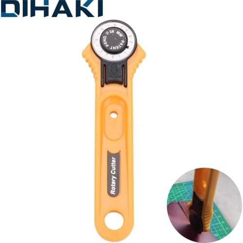 28mm Rotary Cutter Round Blade Roller Cutter Leather Cutting Knife Quilting Patchwork Fabric Cutting Leather Craft Sewing Tools