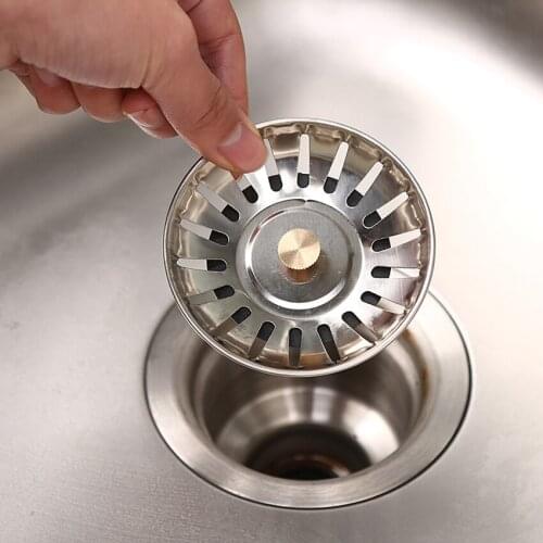 Stainless Steel Drain Strainer Drainer Bathroom Basin Sink Filter Kitchen Colander Stopper Waste Plug Shower Cover