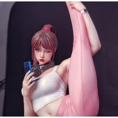 Spot sexy yoga lady translucent version handmade statue limited edition GK