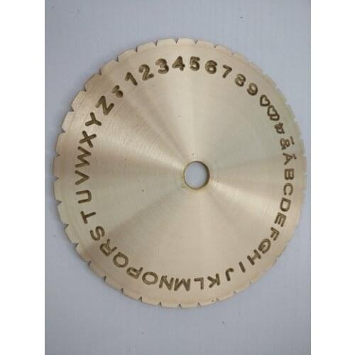 New letter type dial font disc modern block inside ring engraving machine 12.2cm