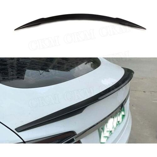 For Tesla Rear Spoiler for Tesla Model S Sedan 60 70 75 85 90D P85D P90D P100D Spoiler 2012-2019 RZ Style Boot Trim Sticker