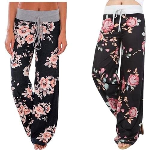 2 Pcs Women Trousers Wide Leg Pant High Waist Sweatpants Baggy Pants Yoga Pants Black Size XXL