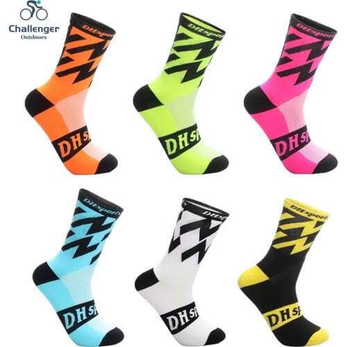 24 Color Women Men Cycling Socks Breathable MTB Road Bike Bicycle Socks Professional Outdoor Sports Basketball Running Socks