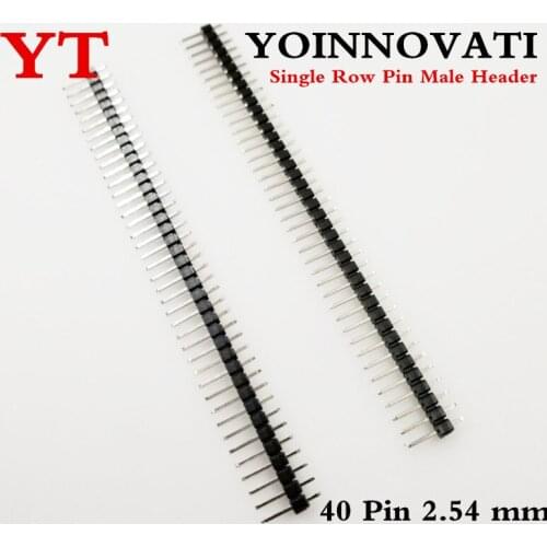 40 Pins Header Strip Socket 2.54mm Straight Single Row Pin Male PCB Shield DIY