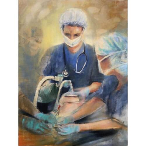 5D DIY Diamond Painting Crystal Cross Stitch kit Full square Diamond embroidery surgery doctor Diamond mosaic picture Decorative