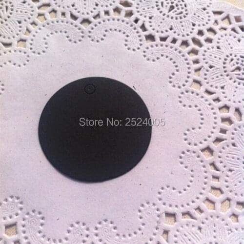 Free shipping in stock 4x4cm round shape blank tag/350gsm black matt cardboard paper tags/paper card hang label