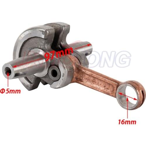 Motorcycle parts 2 stroke 49cc 44-6 semicircle Crank for pocket bike scooter engine Crankshafts Mini dirt ATV Quads