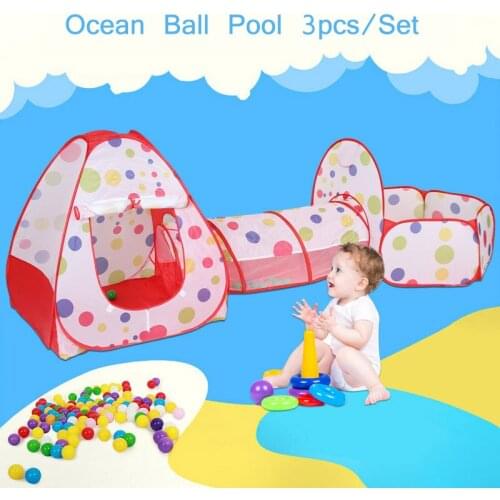 Baby Toys Ball Pool for Child Tent Pool Ball Pool Pit Baby Tent House Crawling Tunnel Ocean Kids Tent Playing House Room Toys