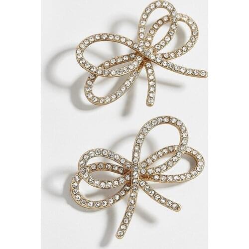 European and American New Earrings Alloy Bow Knot Multicolor Earrings Fashion Earrings Manufacturers In Stock