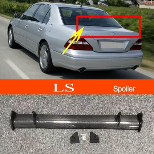 LS 2004 2005 Real Carbon Fiber GT-style Car-styling Sporty Rear Trunk Wing Spoiler for Lexus LS 2004 2005 Sedan