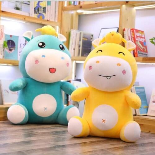 New Super Soft Cartoon Gift Stuffed Animal Birthday Toys Soft Down Cotton Hippo Shape Pillow Cute Cushion Plush Doll Children