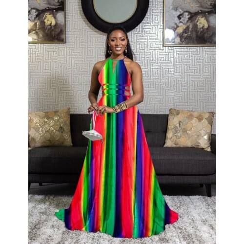 New style cross border new style women dress big pendulum drawstring long dress retro printing 02-DS-dbkjnz