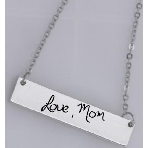 Mama gift love, mom stainless steel jewelry Customed words or name necklace N440