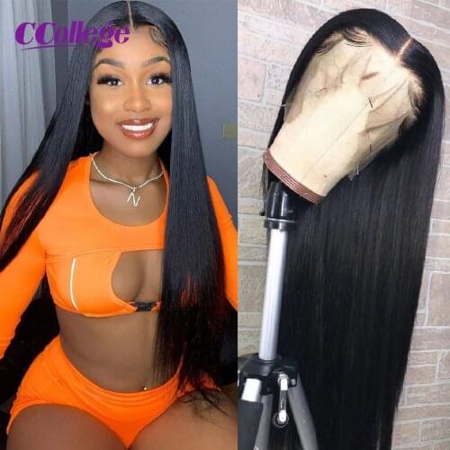 Lace Front Human Hair Wigs Straight Long Human Hair Lace Wigs 30 Inch Lace Front Wig 150 Density Malaysian Remy Transparent Lace