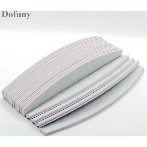 10pcs/lot Grey Nail File Sandpaper Nail Sanding Blocks Grinding Polishing Manicure Strong Thick Boat Sandpaper Tool Accessories