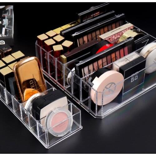 Plastic PS Makeup Organizer Cream Storage Box Clarity Cosmetic Makeup Holder Vanity Cabinet Powder Display Shelf