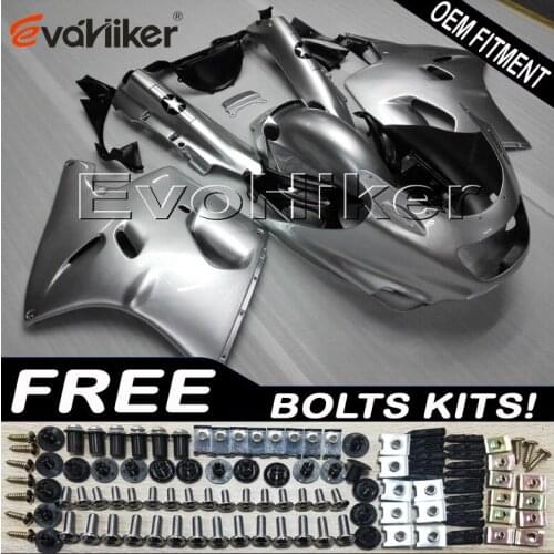 Full fairing kits for ZX11 ZZR1100 1990 1991 1992 1993 1994 1995 1996 1997 1998 1999 2000 2001 Silver ABS Fairings