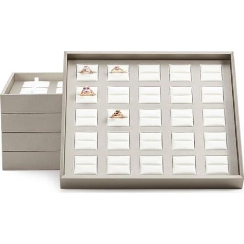 PU new Korean fashion jewelry rings necklaces bracelets earrings jewelry trays platters display props